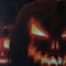 LED Lighted Jack-O-Lanterns in a Cemetery Halloween Canvas Wall Art